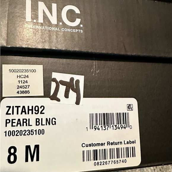 INC International Concepts Women's Glittering Silver Heels - Picture 4 of 5